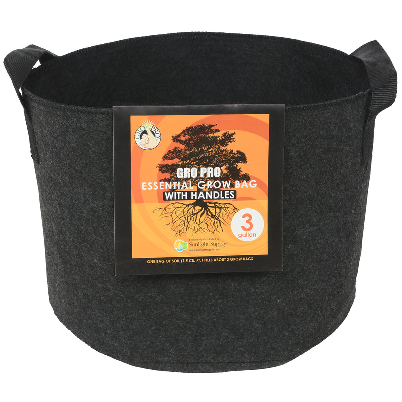 Essential Fabric Pot Black w/ Handles